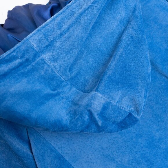 Vintage Danier Blue Suede Hooded Anorak Jacket XS - Picture 11 of 16